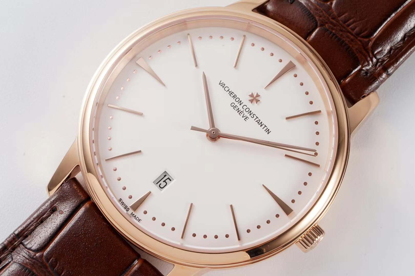 Patrimony White Dial in Pink Gold Ref: 85180