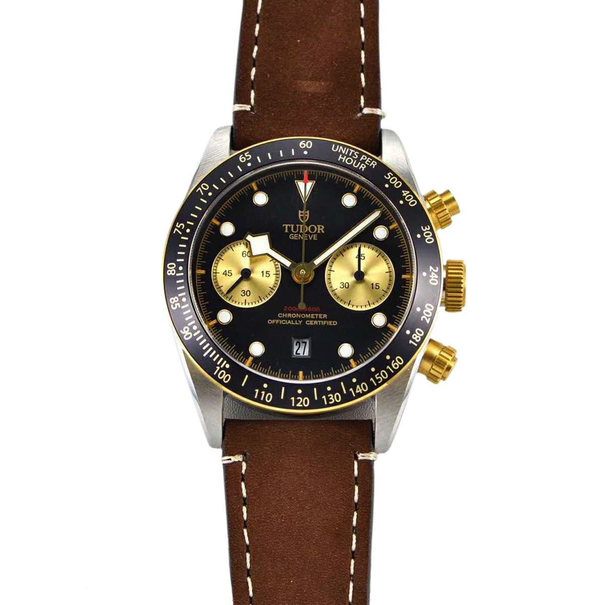 Black Bay Chrono S&G Ref: M79363N on Leather Strap