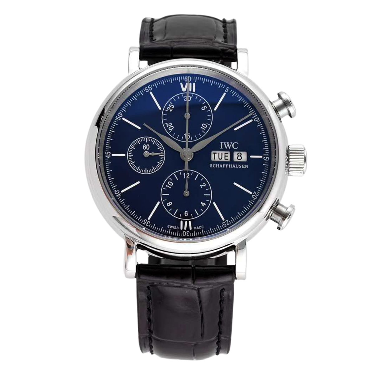 Portofino Chronograph IW390303 Edition “150 Years” Blue Dial in Steel