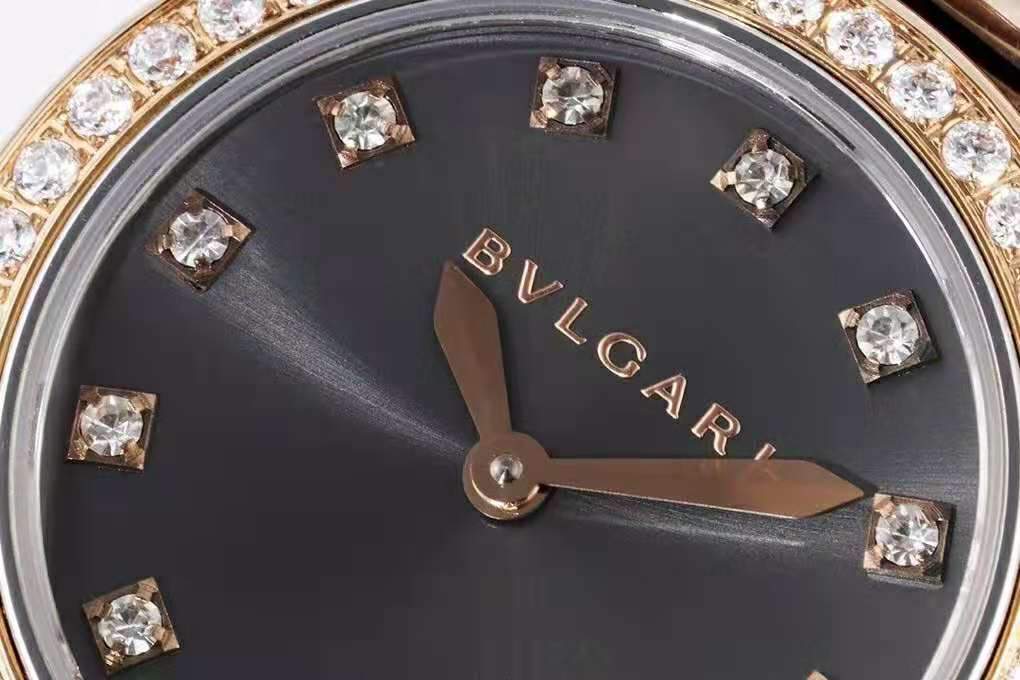 Lvcea Grey Dial in Rose Gold/Steel with D1am0nd Bezel