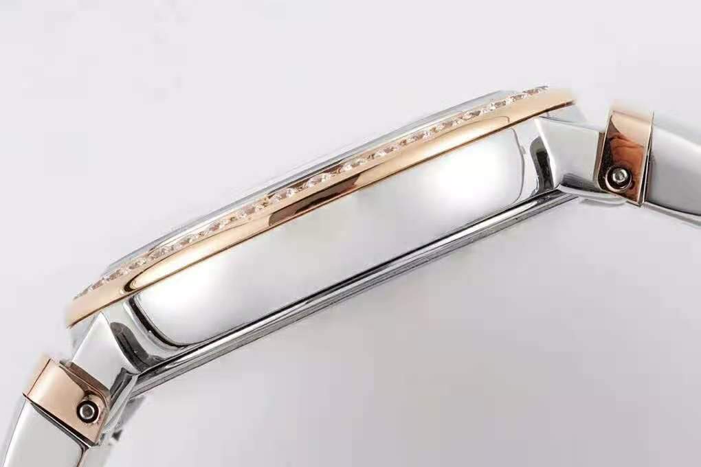 Lvcea Grey Dial in Rose Gold/Steel with D1am0nd Bezel