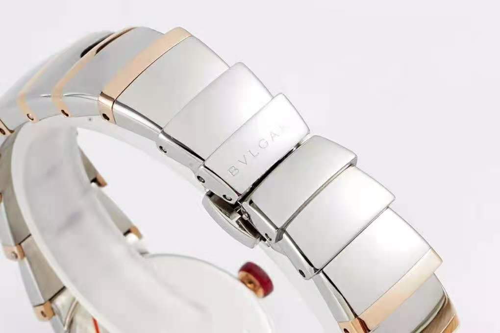 Lvcea MOP Dial in Rose Gold/Steel with D1am0nd Bezel