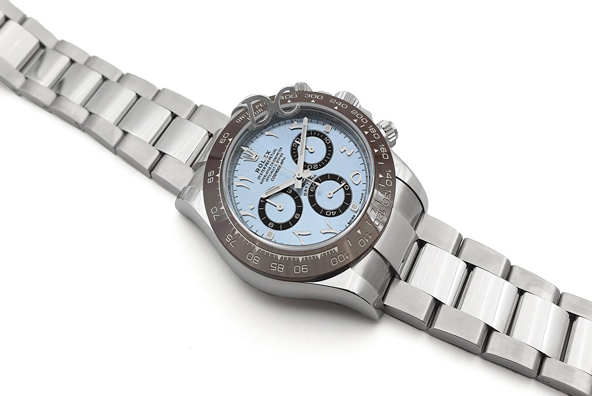 Daytona 116506 Ice Blue Dial in Platinum with Arabic Markers