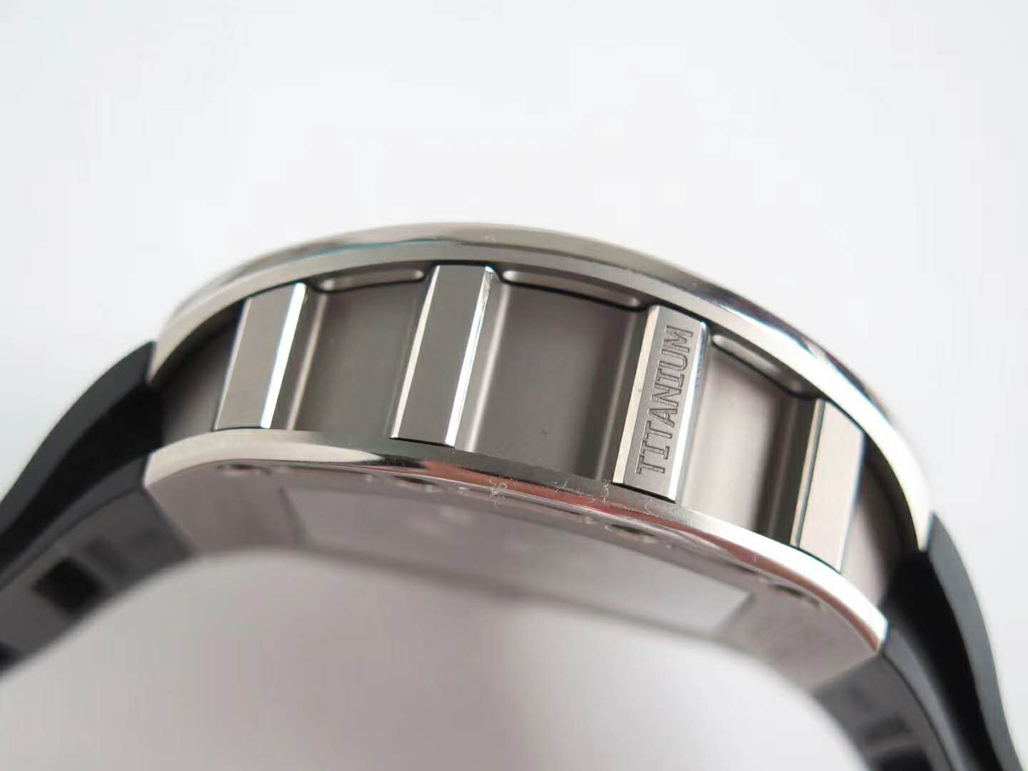 RM 052-01 Tourbillon Skull in Titanium on Black Rubber Strap