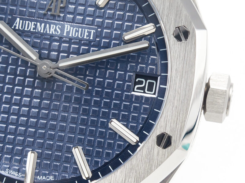 Royal Oak 41mm 15500 SS ZF 1:1 Best Edition Blue Textured Dial on SS Bracelet SA4302 S*per Clone V3
